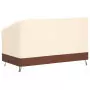 Copertura per Panca a 3 Posti Beige 159x84x56/81 cm 600D Oxford