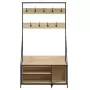 Appendiabiti con Porta Scarpe Rovere Sonoma 100x41x184 cm