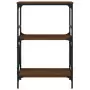 Libreria 3Ripiani Rovere Marrone 59x35x90,5cm Legno Multistrato