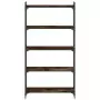 Libreria a 5 Ripiani Rovere Fumo 80x30x154 cm Legno Multistrato