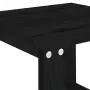 Tavolino da Giardino Nero 40x38x28,5 cm Legno Massello Pino