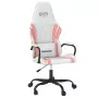 Sedia da Gaming Bianco e Rosa in Similpelle