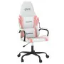 Sedia da Gaming Bianco e Rosa in Similpelle