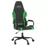 Sedia da Gaming Massaggiante Nero e Verde in Similpelle