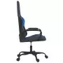 Sedia da Gaming Massaggiante Nero e Blu in Similpelle