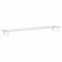 Supporto per Monitor Bianco 100x20x8cm Vetro Temperato Metallo