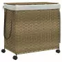 Cesto Portabiancheria con Ruote 60x35x60,5 cm Rattan