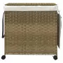 Cesto Portabiancheria con Ruote 60x35x60,5 cm Rattan