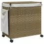 Cesto Portabiancheria con Ruote 60x35x60,5 cm Rattan