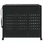 Cesto Portabiancheria con Ruote Nero 66x35x60 cm Rattan