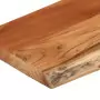 Mensola a Muro 80x30x2,5cm Rettangolare Legno Acacia Bordi Vivi