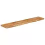 Mensola Muro 110x20x2,5cm Rettangolare Legno Acacia Bordi Vivi