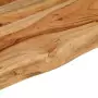 Mensola Muro 110x20x2,5cm Rettangolare Legno Acacia Bordi Vivi