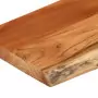 Mensola a Muro 80x20x2,5cm Rettangolare Legno Acacia Bordi Vivi