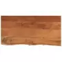 Piano Tavolo 80x40x3,8 cm Rettangolare Legno Acacia Bordi Vivi