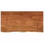 Piano Tavolo 80x40x3,8 cm Rettangolare Legno Acacia Bordi Vivi