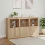 Credenza con Luci LED Rovere Sonoma 181,5x37x100 cm