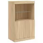 Credenza con Luci LED Rovere Sonoma 181,5x37x100 cm