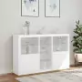 Credenza con Luci LED Bianca 162x37x100 cm