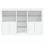 Credenza con Luci LED Bianca 162x37x100 cm