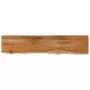 Mensola Muro 120x20x3,8cm Rettangolare Legno Acacia Bordi Vivi