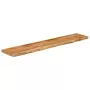 Mensola Muro 120x20x3,8cm Rettangolare Legno Acacia Bordi Vivi