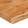 Mensola Muro 120x20x3,8cm Rettangolare Legno Acacia Bordi Vivi