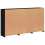 Credenza con Luci LED Nera 181,5x37x100 cm