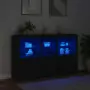 Credenza con Luci LED Nera 162x37x100 cm