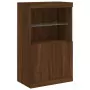 Credenza con Luci LED Rovere Marrone 181,5x37x100 cm