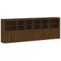 Credenza con Luci LED Rovere Marrone 283x37x100 cm