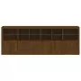 Credenza con Luci LED Rovere Marrone 283x37x100 cm