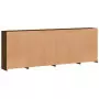 Credenza con Luci LED Rovere Marrone 283x37x100 cm