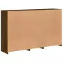 Credenza con Luci LED Rovere Marrone 162x37x100 cm