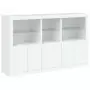 Credenza con Luci LED Bianca 162x37x100 cm