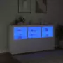 Credenza con Luci LED Bianca 181,5x37x100 cm