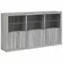 Credenza con Luci LED Grigio Sonoma 181,5x37x100 cm