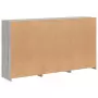 Credenza con Luci LED Grigio Sonoma 181,5x37x100 cm