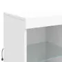 Credenza con Luci LED Bianca 202x37x100 cm