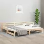 Divano Letto con Letto Estraibile 80x200cm Legno Massello Pino