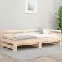 Divano Letto con Letto Estraibile 80x200cm Legno Massello Pino