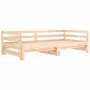 Divano Letto con Letto Estraibile 80x200cm Legno Massello Pino