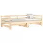 Divano Letto con Letto Estraibile 90x190 cm Legno Massello Pino