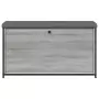 Panca Portascarpe Cassetto Ribaltabile Grigio Sonoma 102x32x56