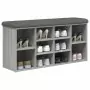 Panca Porta Scarpe Grigio Sonoma 102x32x50 cm Legno Multistrato