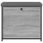 Panca Portascarpe Cassetto Ribaltabile Grigio Sonoma 62x32x56cm