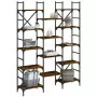 Libreria Rovere Fumo 127,5x28,5x172,5 cm in Legno Multistrato