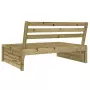 Divano Centrale da Giardino 120x80 cm Legno Impregnato di Pino