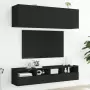 Mobile TV a Parete Nero 40x30x30 cm in Legno Multistrato