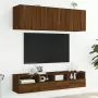 Mobili TV Muro 2 pz Rovere Marrone 40x30x30cm Legno Multistrato